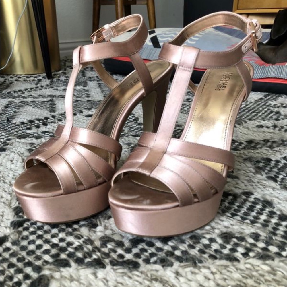 Size 8 Michael Kors Satin Platforms